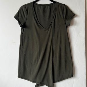 Lululemon Olive Green Short Sleeve Tee size 6